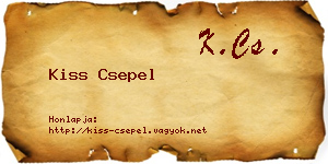 Kiss Csepel névjegykártya
